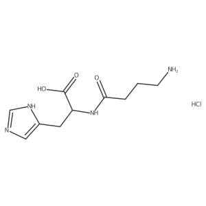(2S)-2-(4-aminobutanamido)-3-(1H-imidazol-4-yl)propanoic acid hydrochloride结构式
