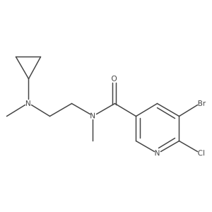 5-bromo-6-chloro-N-{2-[cyclopropyl(methyl)amino]ethyl}-N-methylpyridine-3-carboxamide Structure