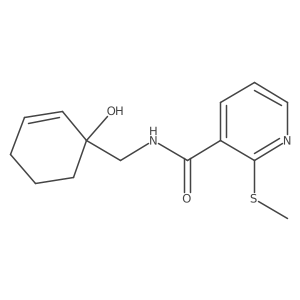 N-[(1-hydroxycyclohex-2-en-1-yl)methyl]-2-(methylsulfanyl)pyridine-3-carboxamide结构式