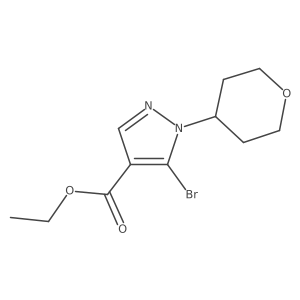 Ethyl 5-bromo-1-(tetrahydro-2H-pyran-4-yl)-1H-pyrazole-4-carboxylate Structure