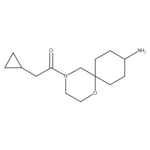 1-{9-Amino-1-oxa-4-azaspiro[5.5]undecan-4-yl}-2-cyclopropylethan-1-one结构式