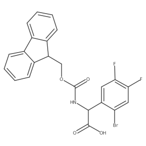 2-(2-bromo-4,5-difluorophenyl)-2-({[(9H-fluoren-9-yl)methoxy]carbonyl}amino)acetic acid Structure