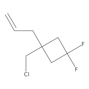 1-(Chloromethyl)-3,3-difluoro-1-(prop-2-en-1-yl)cyclobutane结构式