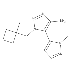 5-(1-methyl-1H-pyrazol-5-yl)-1-[(1-methylcyclobutyl)methyl]-1H-1,2,3-triazol-4-amine结构式