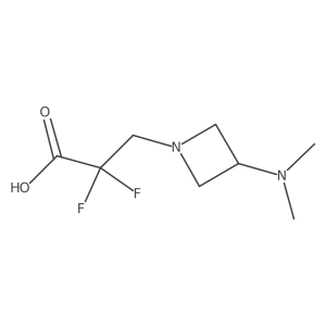 3-[3-(Dimethylamino)azetidin-1-yl]-2,2-difluoropropanoic acid结构式