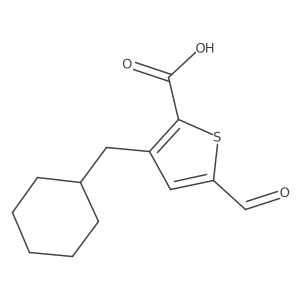 3-(Cyclohexylmethyl)-5-formylthiophene-2-carboxylic acid Structure