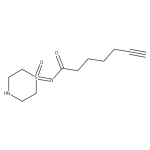 N-(1-oxo-1lambda6-thiomorpholin-1-ylidene)hept-6-ynamide Structure