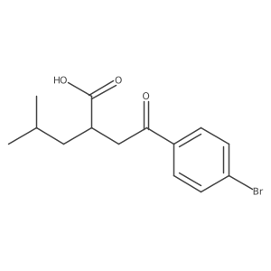 2-[2-(4-Bromophenyl)-2-oxoethyl]-4-methylpentanoic acid结构式