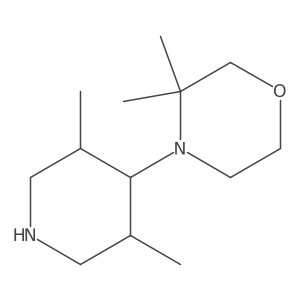 4-(3,5-Dimethylpiperidin-4-yl)-3,3-dimethylmorpholine Structure
