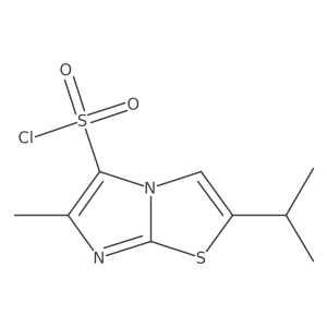 6-Methyl-2-(propan-2-yl)imidazo[2,1-b][1,3]thiazole-5-sulfonyl chloride结构式