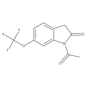 1-Acetyl-6-(trifluoromethoxy)indolin-2-one结构式