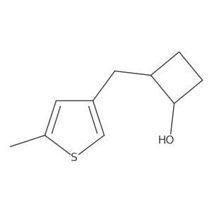 2-[(5-Methylthiophen-3-yl)methyl]cyclobutan-1-ol结构式