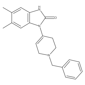5,6-Dimethyl-1-[1-(phenylmethyl)-1,2,3,6-tetrahydro-4-pyridinyl]-1,3-dihydro-2H-benzimidazol-2-one Structure