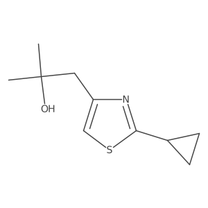 1-(2-Cyclopropyl-1,3-thiazol-4-yl)-2-methylpropan-2-ol Structure