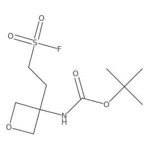 tert-butyl N-{3-[2-(fluorosulfonyl)ethyl]oxetan-3-yl}carbamate Structure