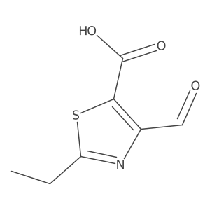 2-Ethyl-4-formyl-1,3-thiazole-5-carboxylic acid结构式