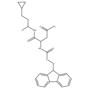 3-[(4-cyclopropylbutan-2-yl)carbamoyl]-3-({[(9H-fluoren-9-yl)methoxy]carbonyl}amino)propanoic acid结构式