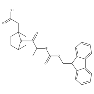 2-{7-[2-({[(9H-fluoren-9-yl)methoxy]carbonyl}amino)propanoyl]-7-azabicyclo[2.2.1]heptan-1-yl}acetic acid Structure