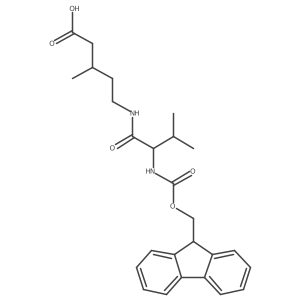 5-[2-({[(9H-fluoren-9-yl)methoxy]carbonyl}amino)-3-methylbutanamido]-3-methylpentanoic acid结构式