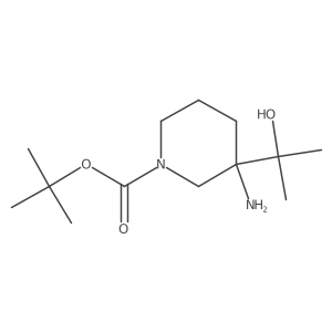 Tert-butyl 3-amino-3-(2-hydroxypropan-2-yl)piperidine-1-carboxylate结构式