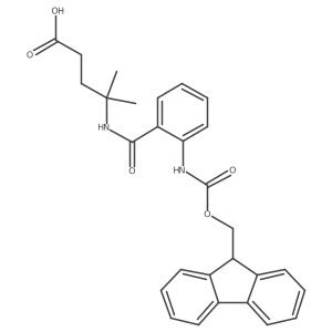 4-{[2-({[(9H-fluoren-9-yl)methoxy]carbonyl}amino)phenyl]formamido}-4-methylpentanoic acid Structure