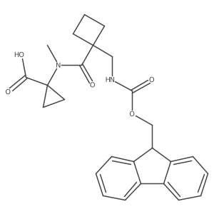 1-{N-methyl1-[({[(9H-fluoren-9-yl)methoxy]carbonyl}amino)methyl]cyclobutaneamido}cyclopropane-1-carboxylic acid结构式