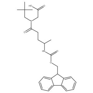 2-[N-(2,2-dimethylpropyl)-4-({[(9H-fluoren-9-yl)methoxy]carbonyl}amino)pentanamido]acetic acid Structure