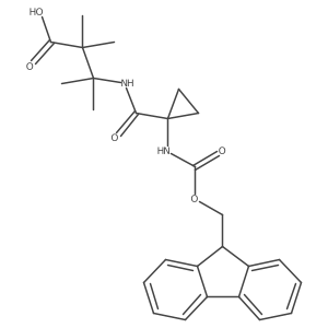 3-{[1-({[(9H-fluoren-9-yl)methoxy]carbonyl}amino)cyclopropyl]formamido}-2,2,3-trimethylbutanoic acid结构式