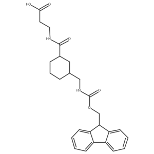 3-({3-[({[(9H-fluoren-9-yl)methoxy]carbonyl}amino)methyl]cyclohexyl}formamido)propanoic acid结构式