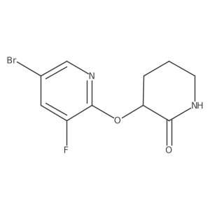 3-[(5-Bromo-3-fluoropyridin-2-yl)oxy]piperidin-2-one结构式