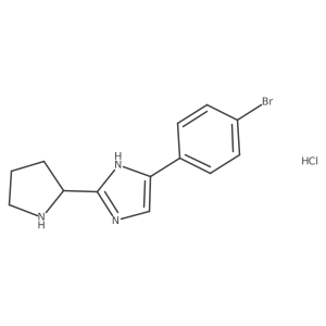 5-(4-Bromophenyl)-2-(2-pyrrolidinyl)-1H-imidazole hydrochloride Structure