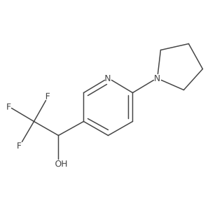 (1R)-2,2,2-trifluoro-1-[6-(pyrrolidin-1-yl)pyridin-3-yl]ethan-1-ol结构式