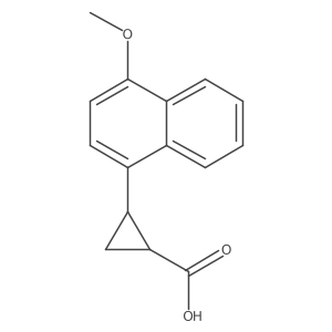 rac-(1R,2R)-2-(4-methoxynaphthalen-1-yl)cyclopropane-1-carboxylic acid Structure