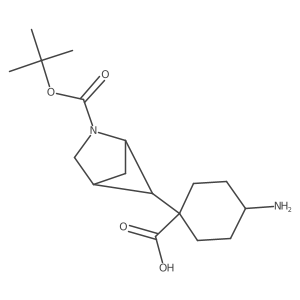 4-amino-1-[(1S,4R)-2-[(tert-butoxy)carbonyl]-2-azabicyclo[2.1.1]hexan-5-yl]cyclohexane-1-carboxylic acid Structure