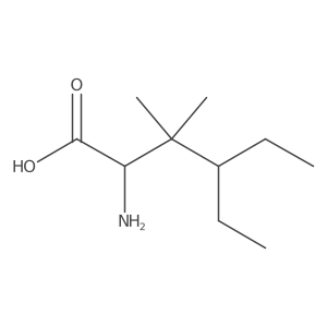 2-Amino-4-ethyl-3,3-dimethylhexanoic acid结构式