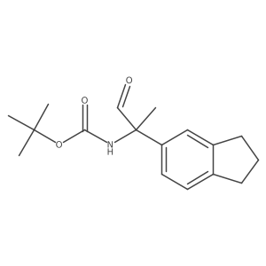 tert-butyl N-[2-(2,3-dihydro-1H-inden-5-yl)-1-oxopropan-2-yl]carbamate Structure