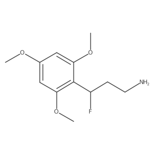 3-Fluoro-3-(2,4,6-trimethoxyphenyl)propan-1-amine结构式