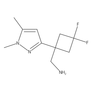 [1-(1,5-dimethyl-1H-pyrazol-3-yl)-3,3-difluorocyclobutyl]methanamine Structure