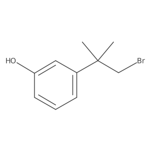 3-(1-Bromo-2-methylpropan-2-yl)phenol Structure