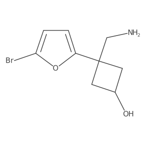 3-(Aminomethyl)-3-(5-bromofuran-2-yl)cyclobutan-1-ol Structure