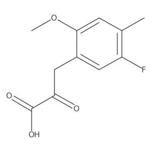 3-(5-Fluoro-2-methoxy-4-methylphenyl)-2-oxopropanoic acid Structure