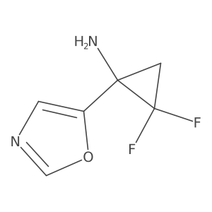 2,2-Difluoro-1-(1,3-oxazol-5-yl)cyclopropan-1-amine Structure