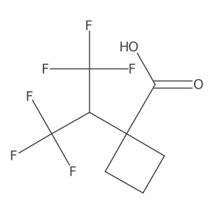 1-(1,1,1,3,3,3-Hexafluoropropan-2-yl)cyclobutane-1-carboxylic acid结构式