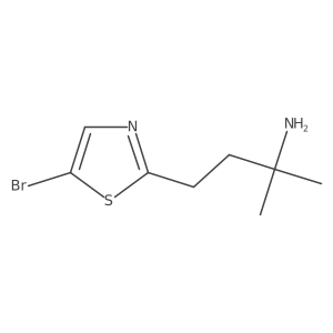 4-(5-Bromo-1,3-thiazol-2-yl)-2-methylbutan-2-amine结构式