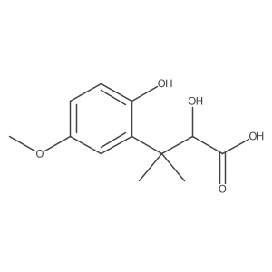 2-Hydroxy-3-(2-hydroxy-5-methoxyphenyl)-3-methylbutanoic acid结构式