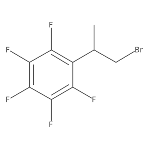 1-(1-Bromopropan-2-yl)-2,3,4,5,6-pentafluorobenzene结构式