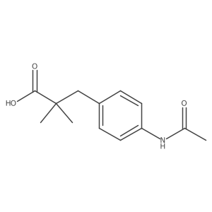 3-(4-Acetamidophenyl)-2,2-dimethylpropanoic acid Structure