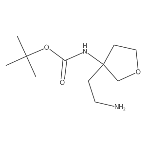 tert-butyl N-[3-(2-aminoethyl)oxolan-3-yl]carbamate Structure