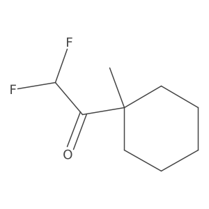 2,2-Difluoro-1-(1-methylcyclohexyl)ethan-1-one结构式