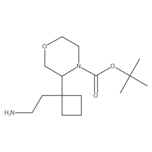 Tert-butyl 3-[1-(2-aminoethyl)cyclobutyl]morpholine-4-carboxylate Structure